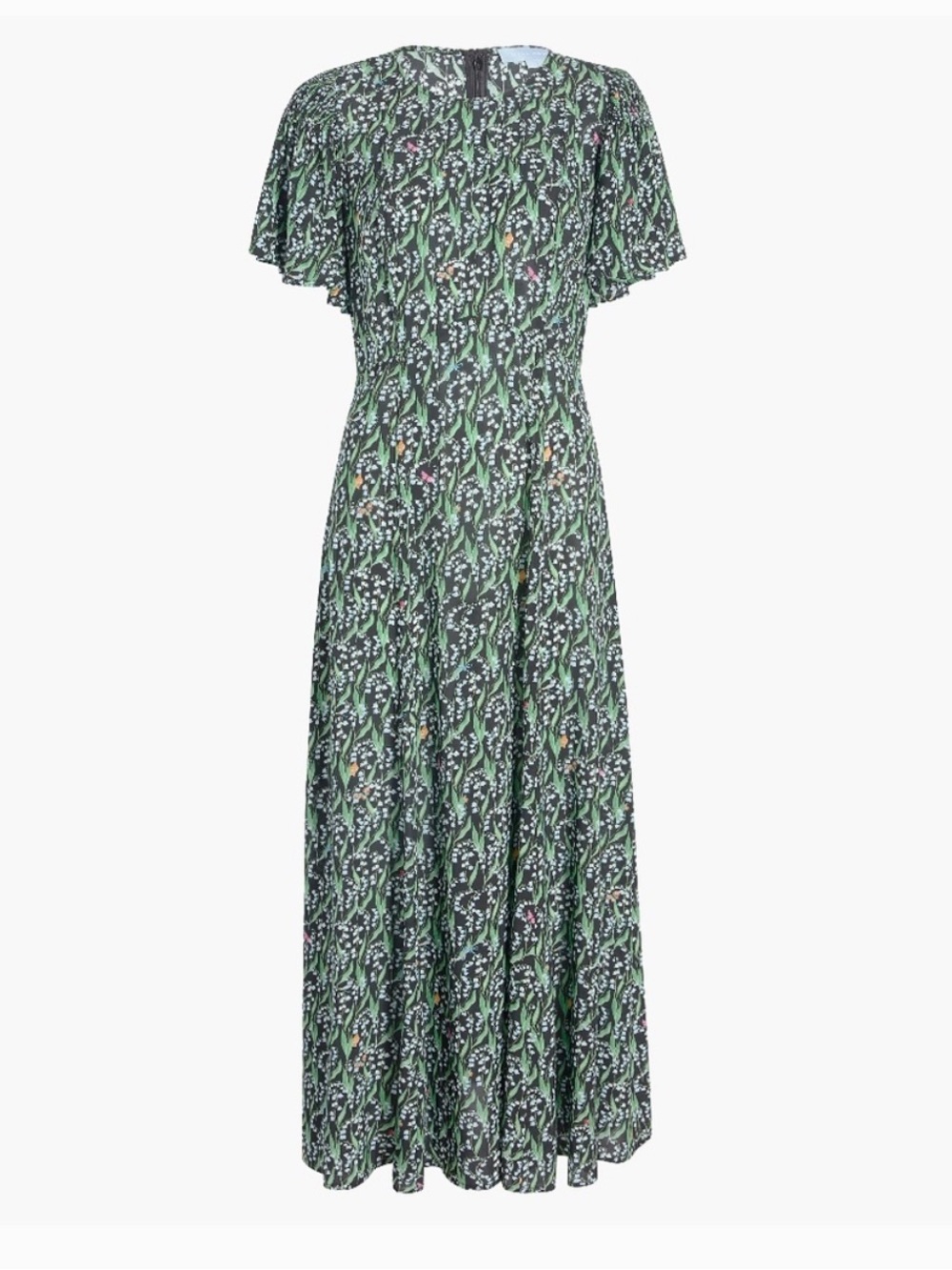 Hill House Home The Dominique Dress - Black Lily of the Valley , S M